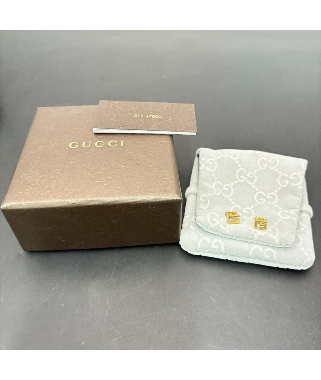 GUCCI Золотые серьги из желтого золота, фото 5
