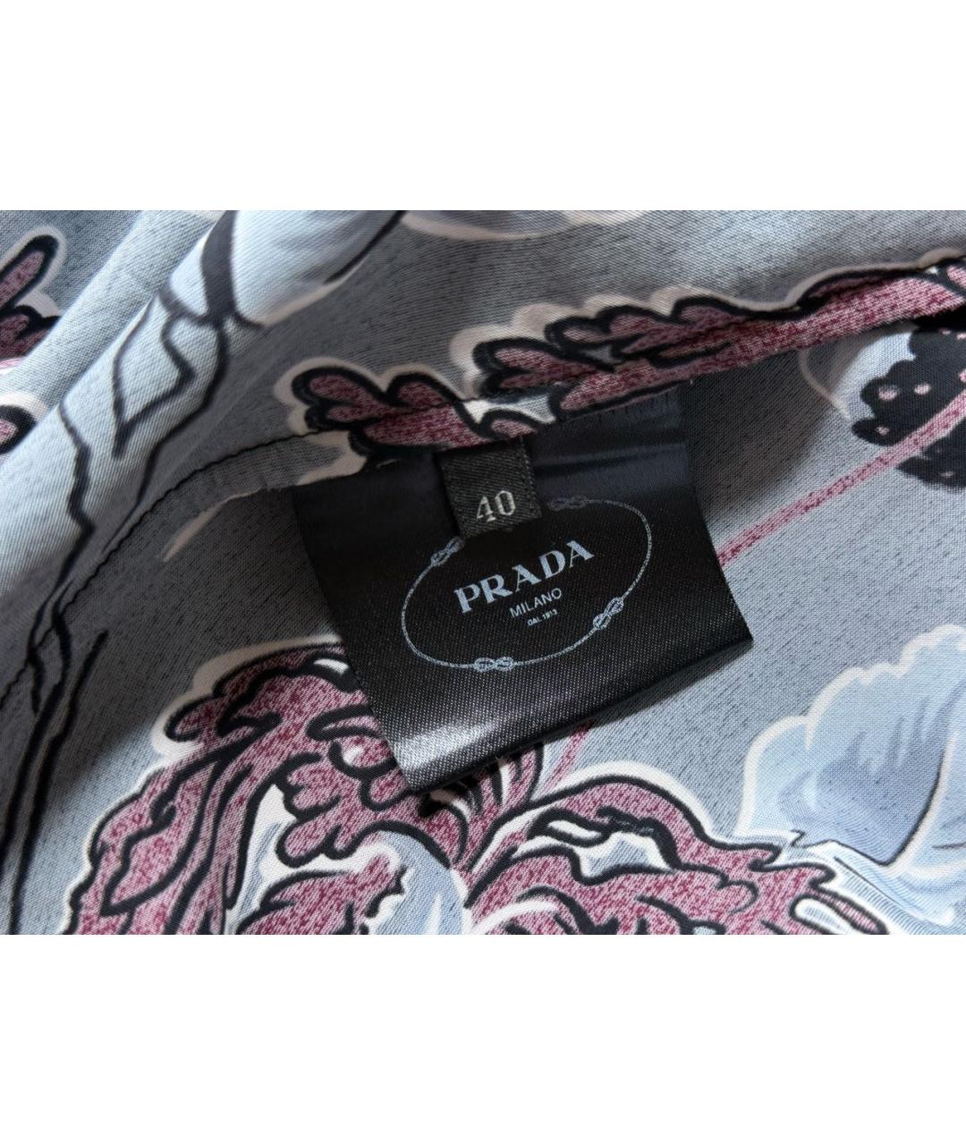 PRADA Мульти шелковая рубашка, фото 5