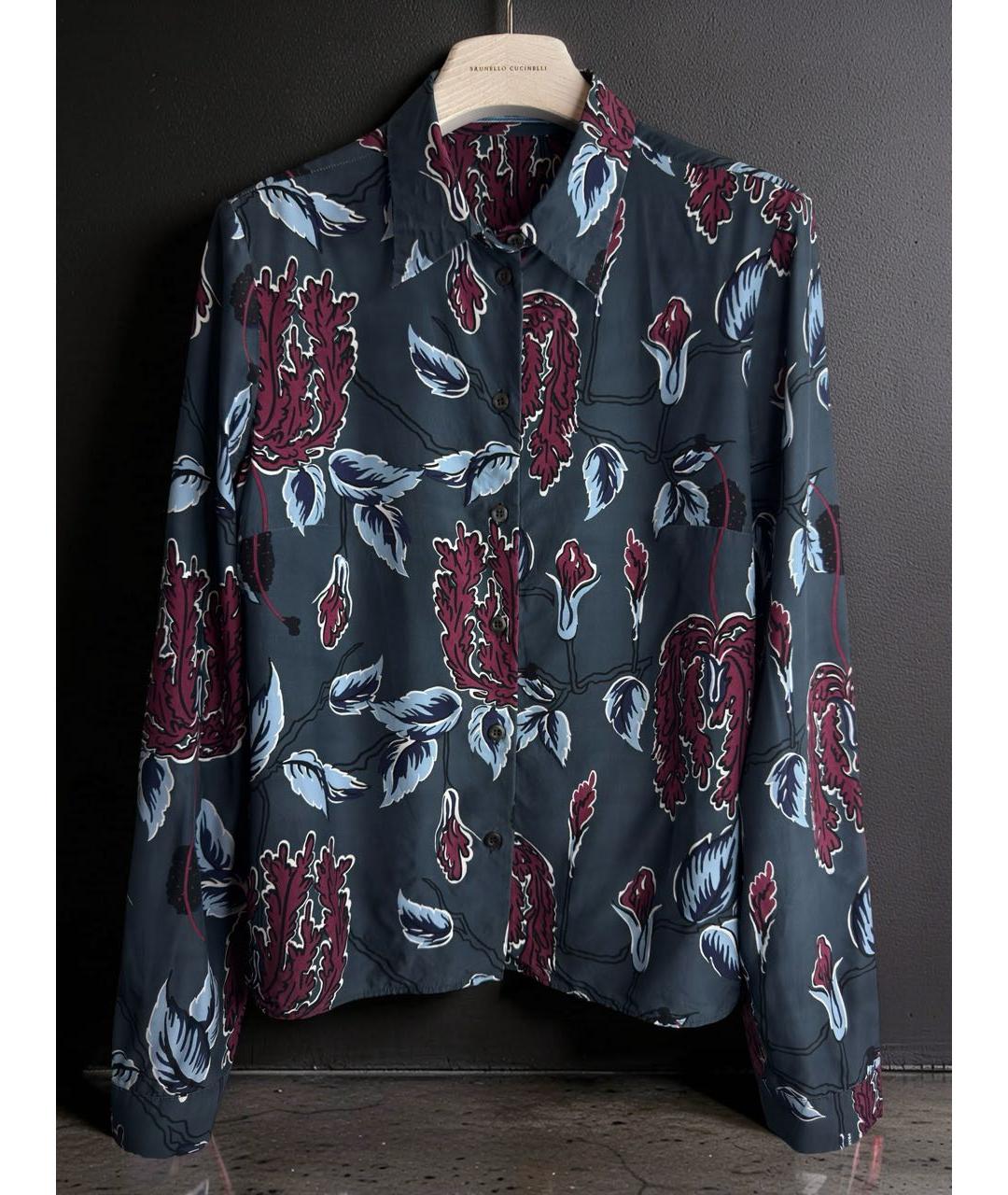 PRADA Мульти шелковая рубашка, фото 9