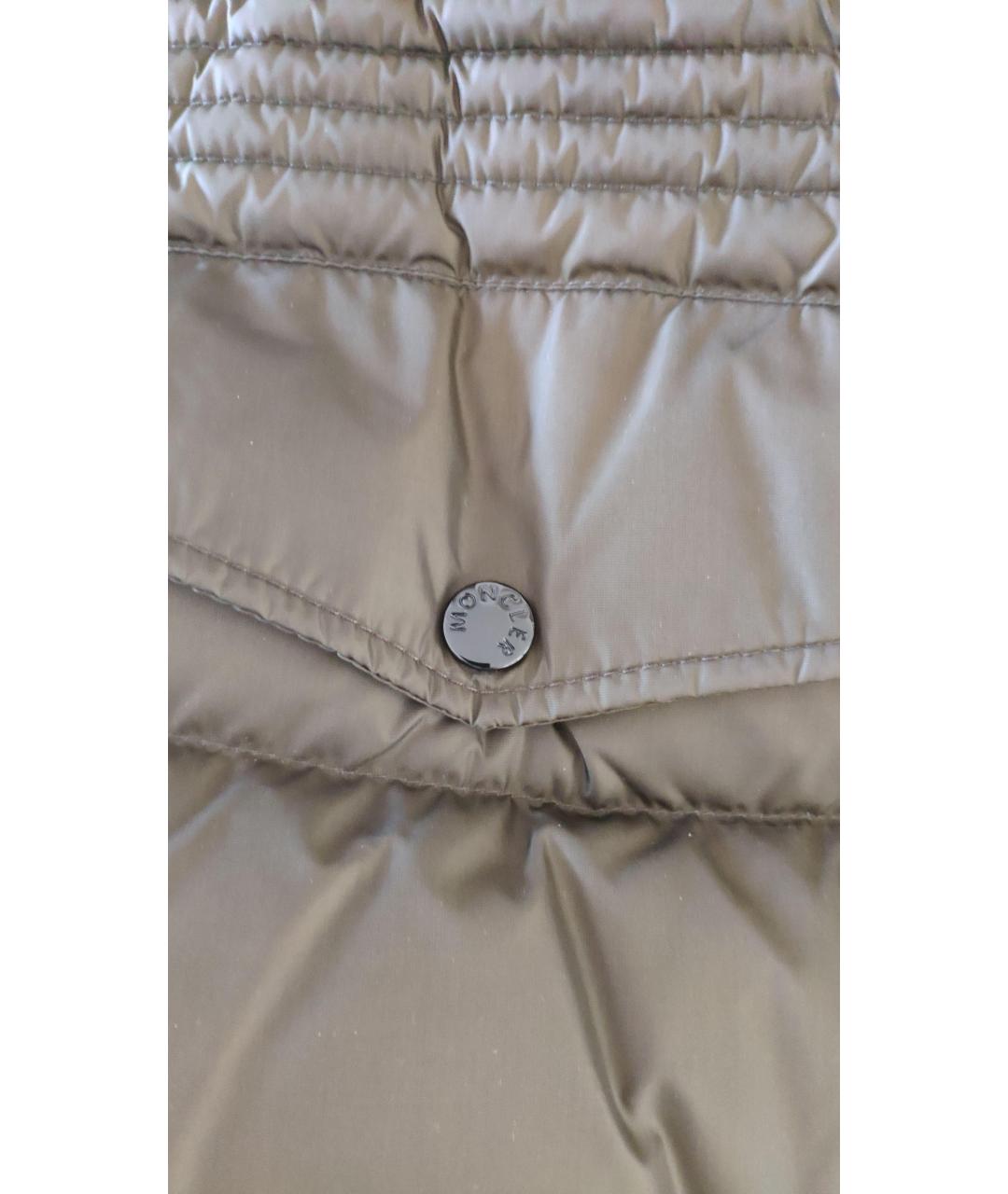 MONCLER Хаки нейлоновый пуховик, фото 9