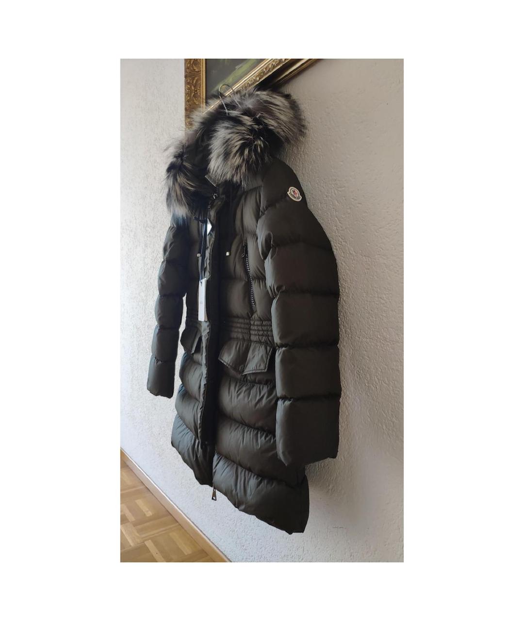 MONCLER Хаки нейлоновый пуховик, фото 10