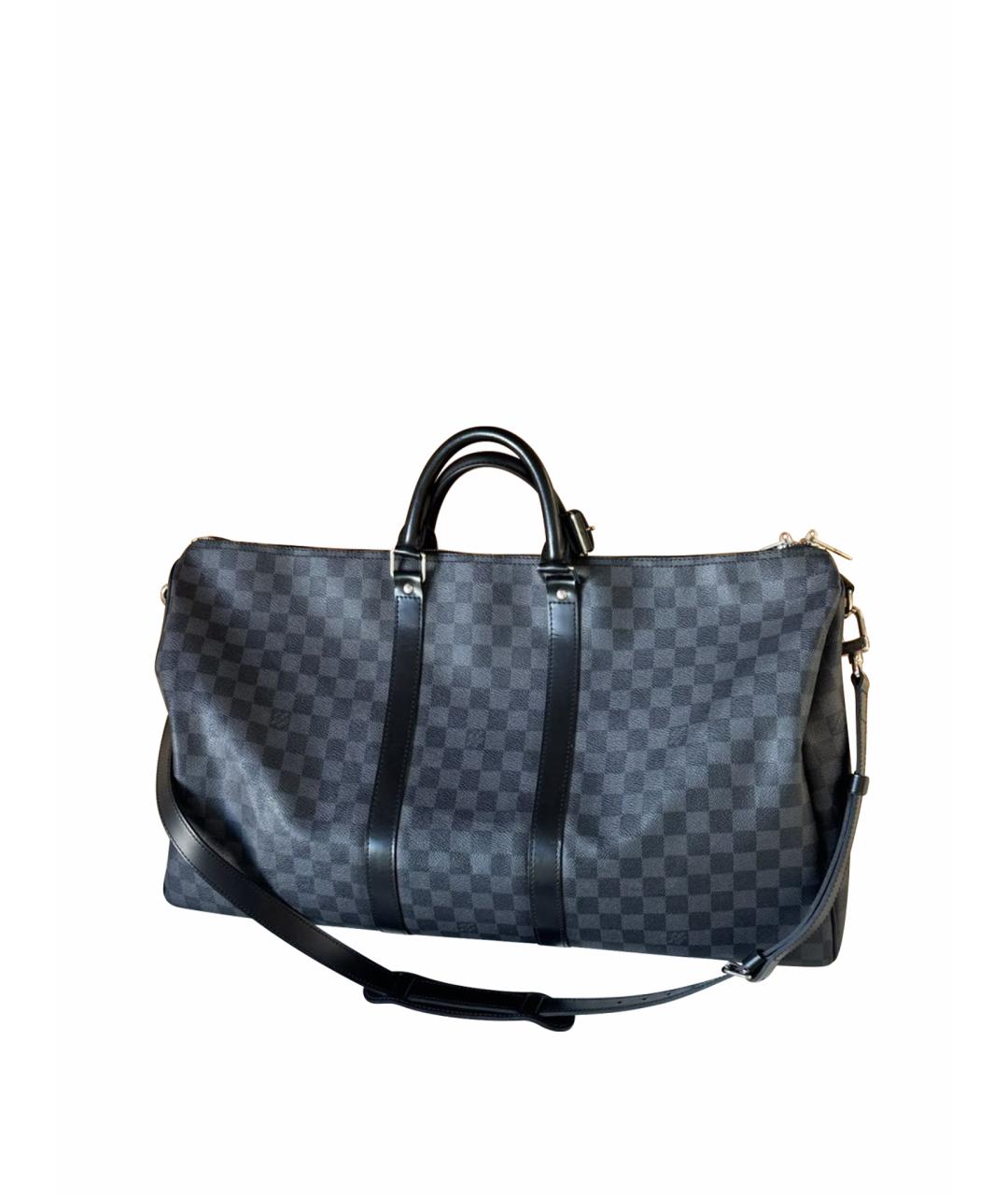 LOUIS VUITTON Серая дорожная/спортивная сумка из канвы, фото 1