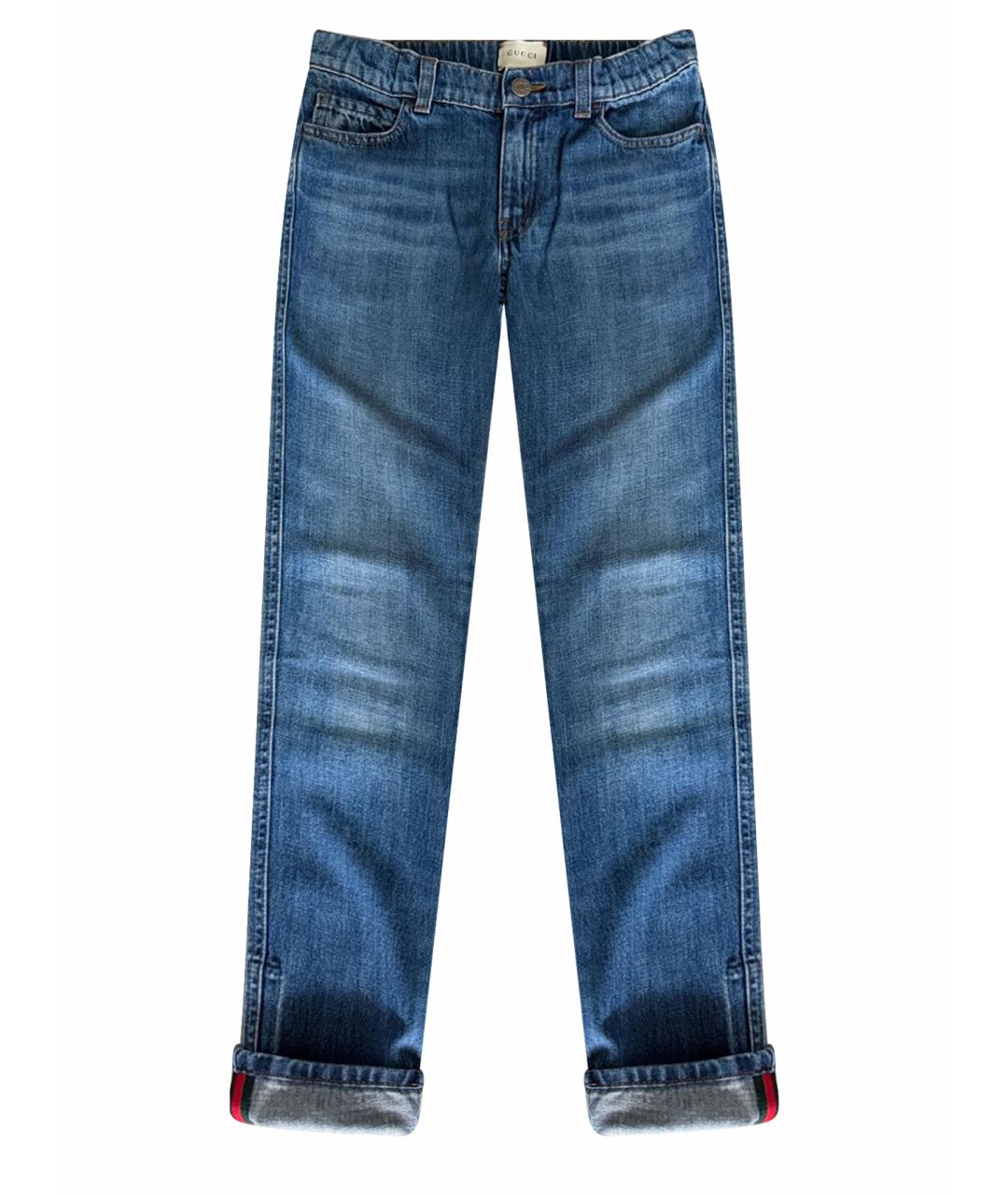 GUCCI Синие хлопковые детские джинсы, фото 1