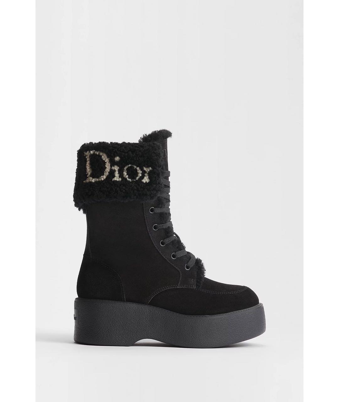 CHRISTIAN DIOR Черные кожаные ботинки, фото 7