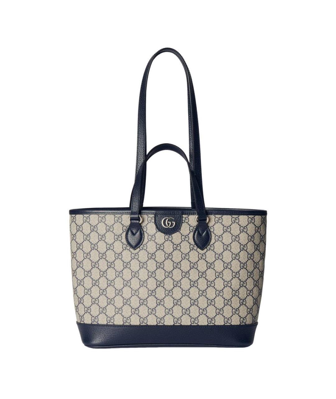 GUCCI Темно-синяя сумка тоут из канвы, фото 5