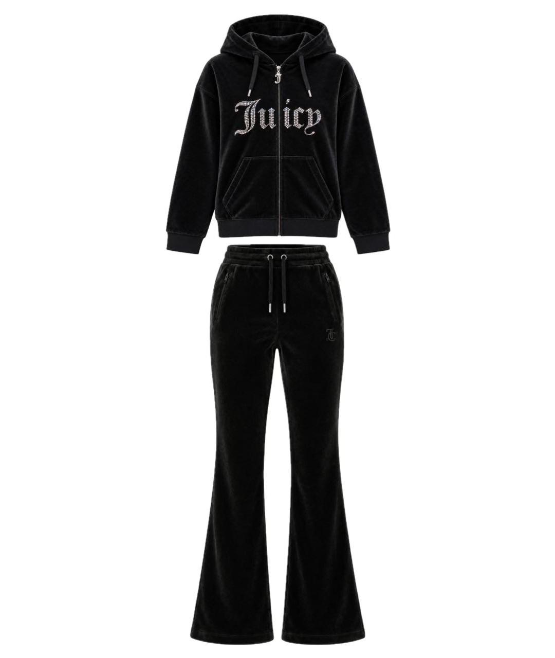 JUICY COUTURE Черный велюровый спортивные костюмы, фото 1