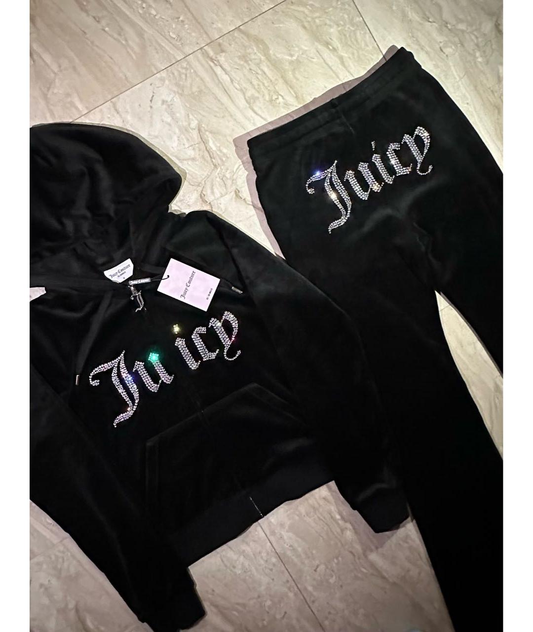 JUICY COUTURE Черный велюровый спортивные костюмы, фото 2