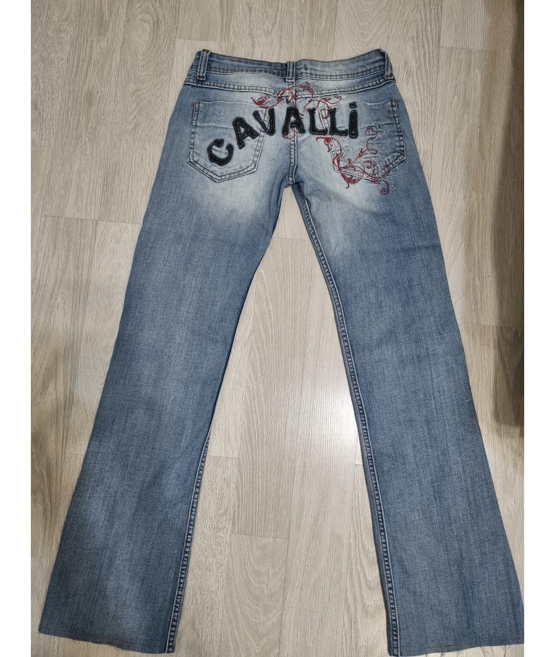 JUST CAVALLI Голубые джинсы клеш, фото 2