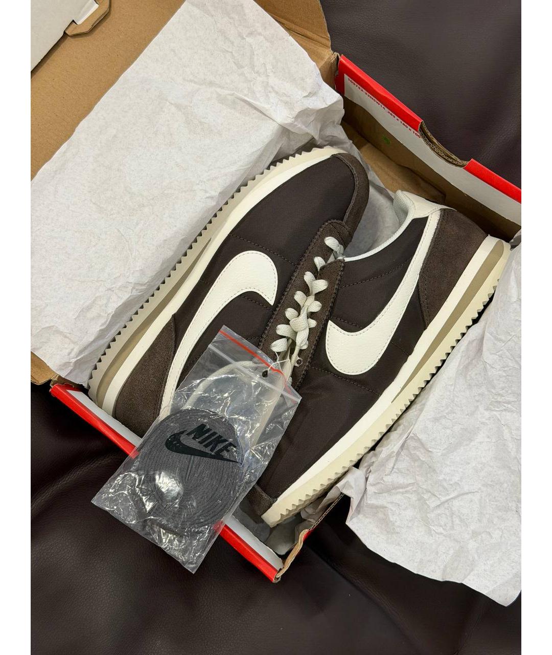 NIKE Коричневые замшевые кроссовки, фото 6