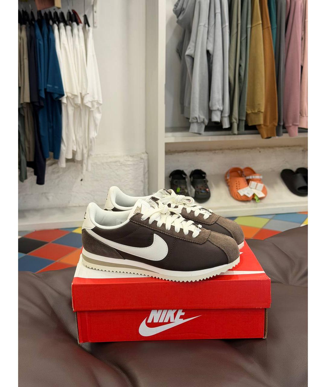 NIKE Коричневые замшевые кроссовки, фото 8