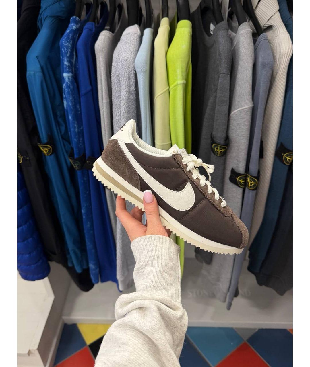 NIKE Коричневые замшевые кроссовки, фото 4