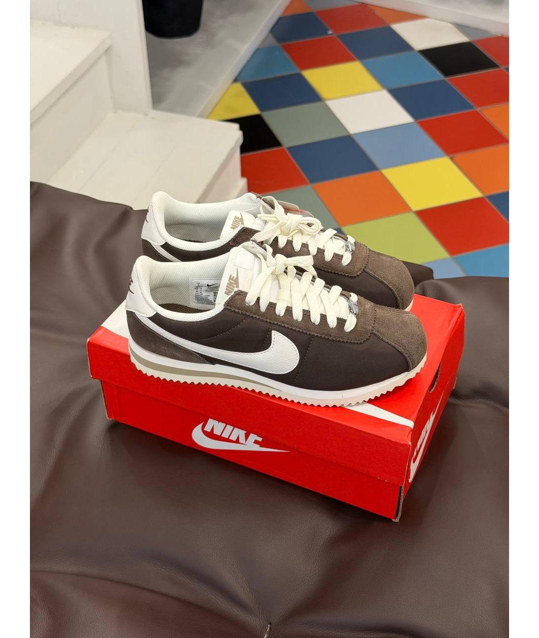 NIKE Коричневые замшевые кроссовки, фото 9