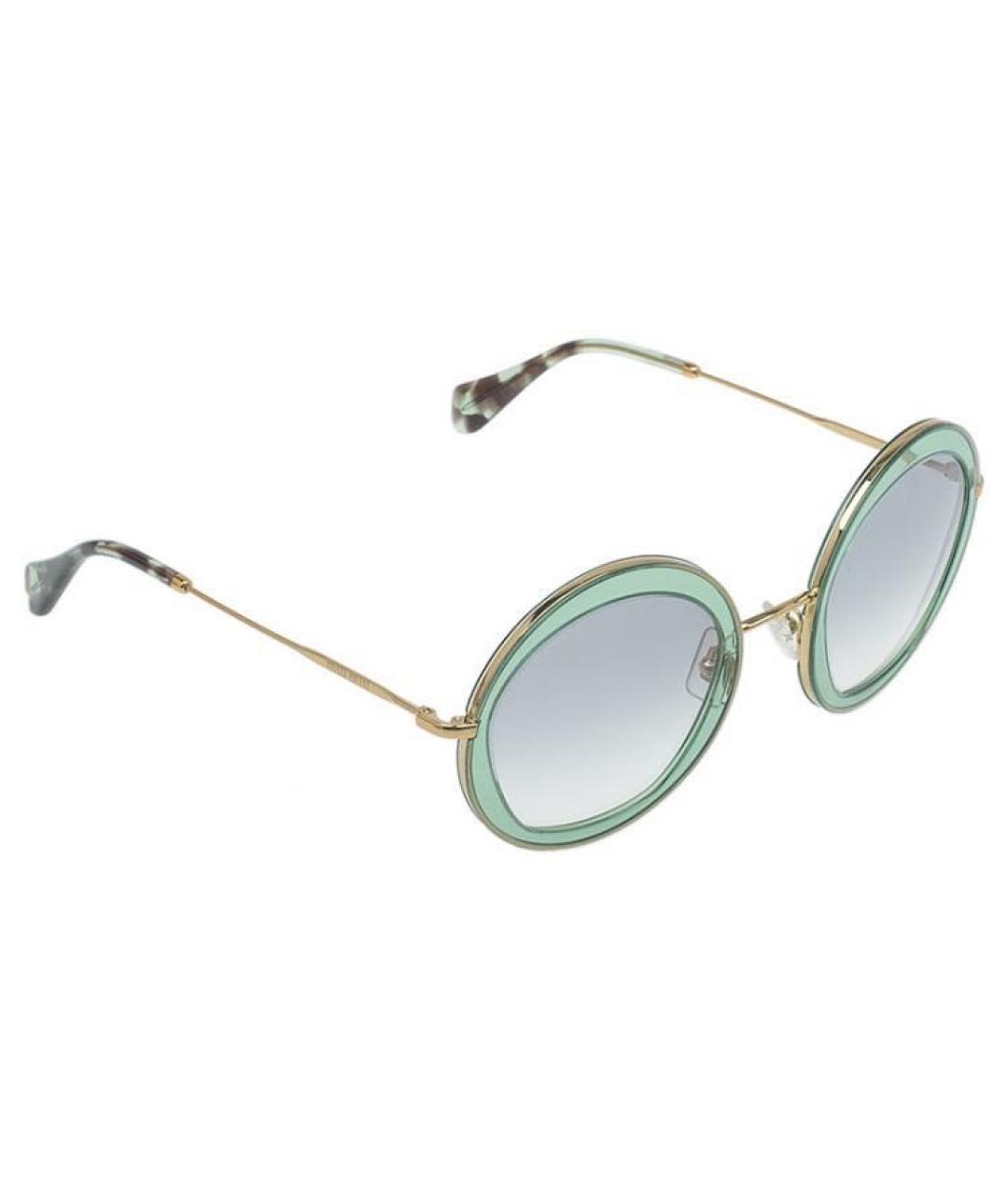 MIU MIU Зеленые солнцезащитные очки, фото 7
