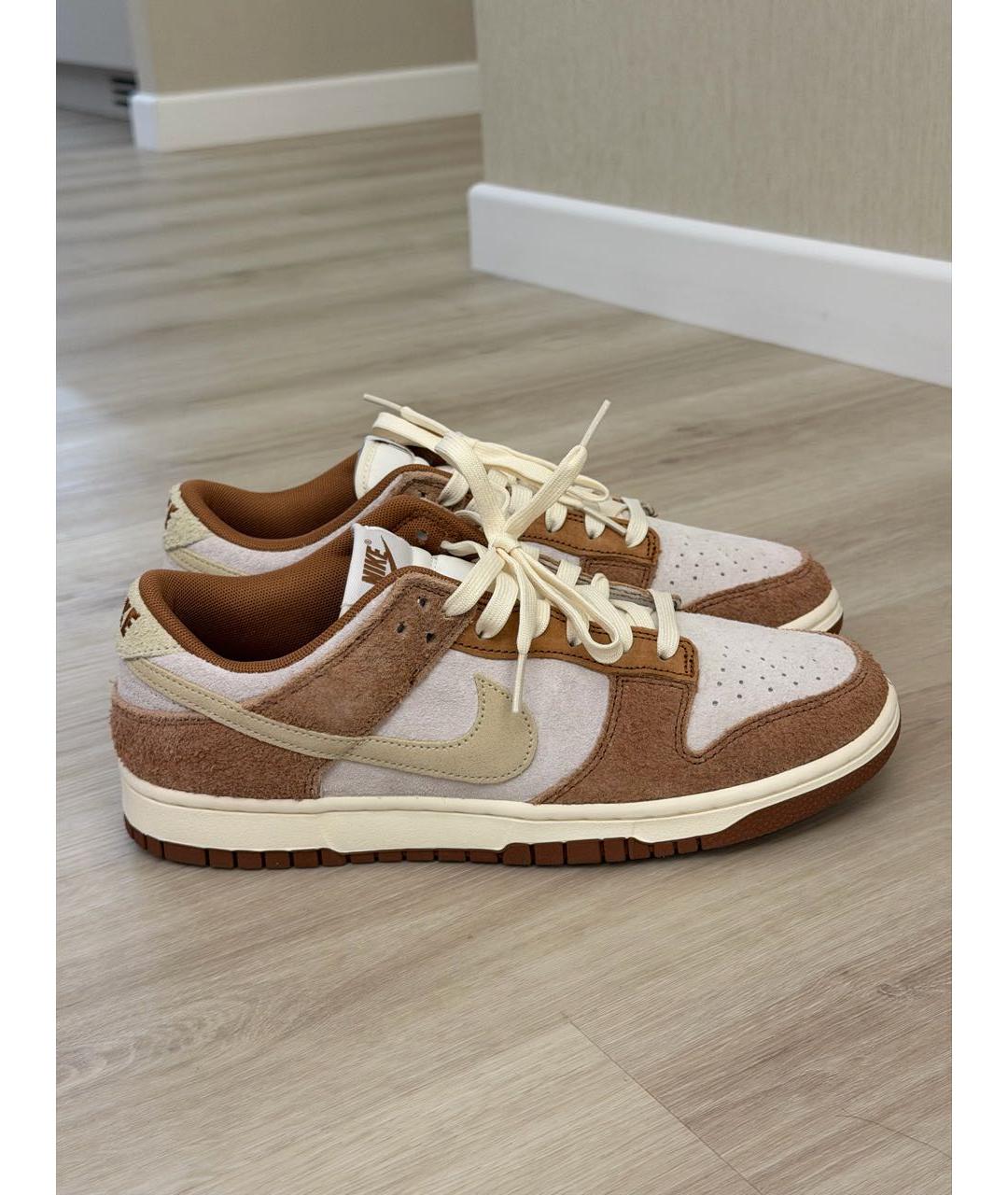 NIKE Бежевые замшевые низкие кроссовки / кеды, фото 9