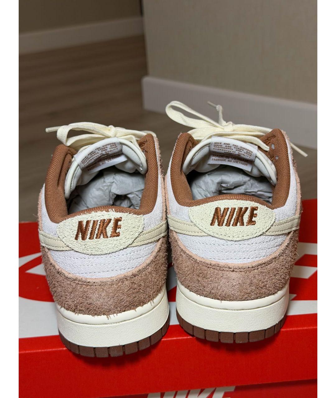 NIKE Бежевые замшевые низкие кроссовки / кеды, фото 7