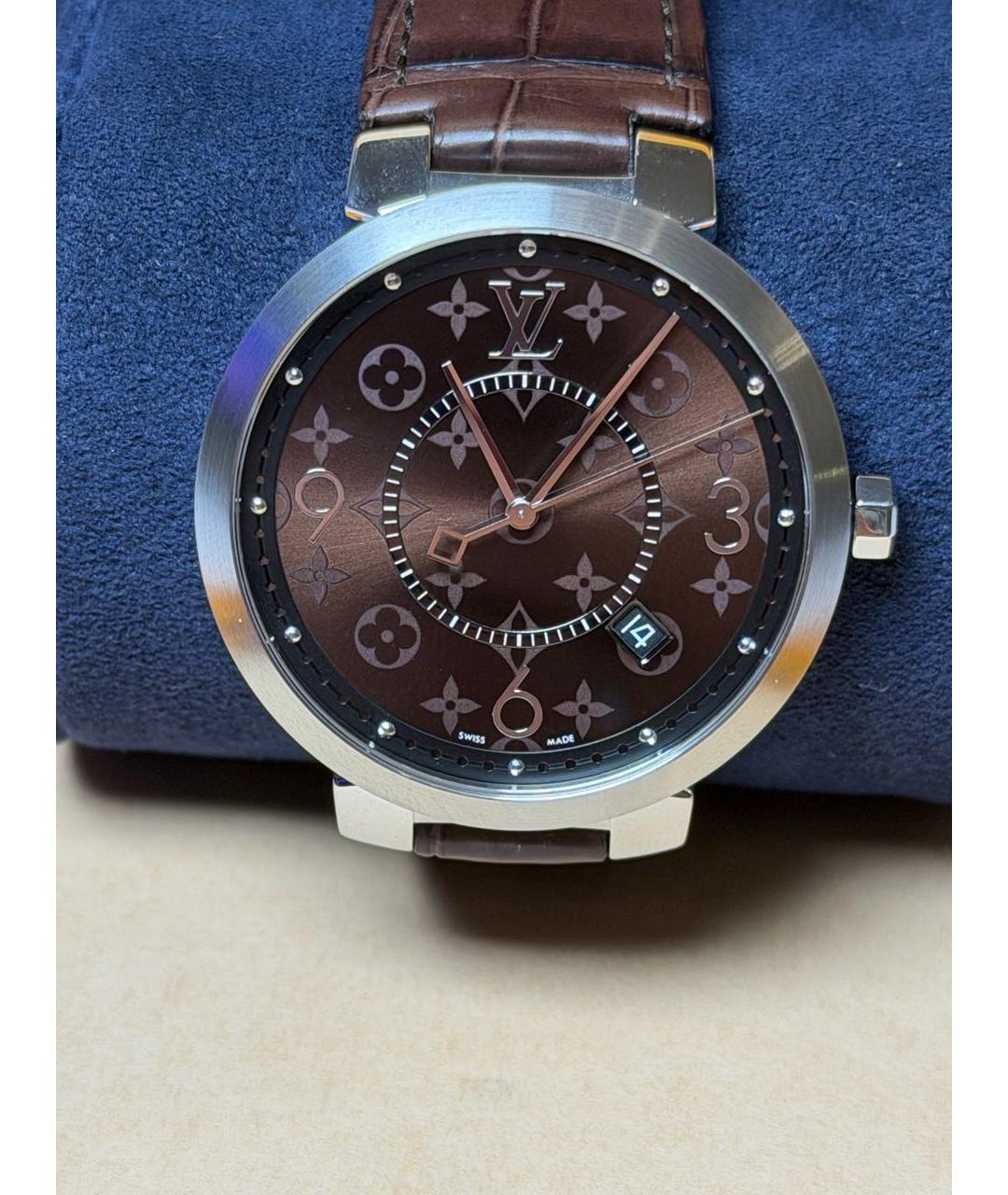 LOUIS VUITTON Серебряные стальные часы, фото 9