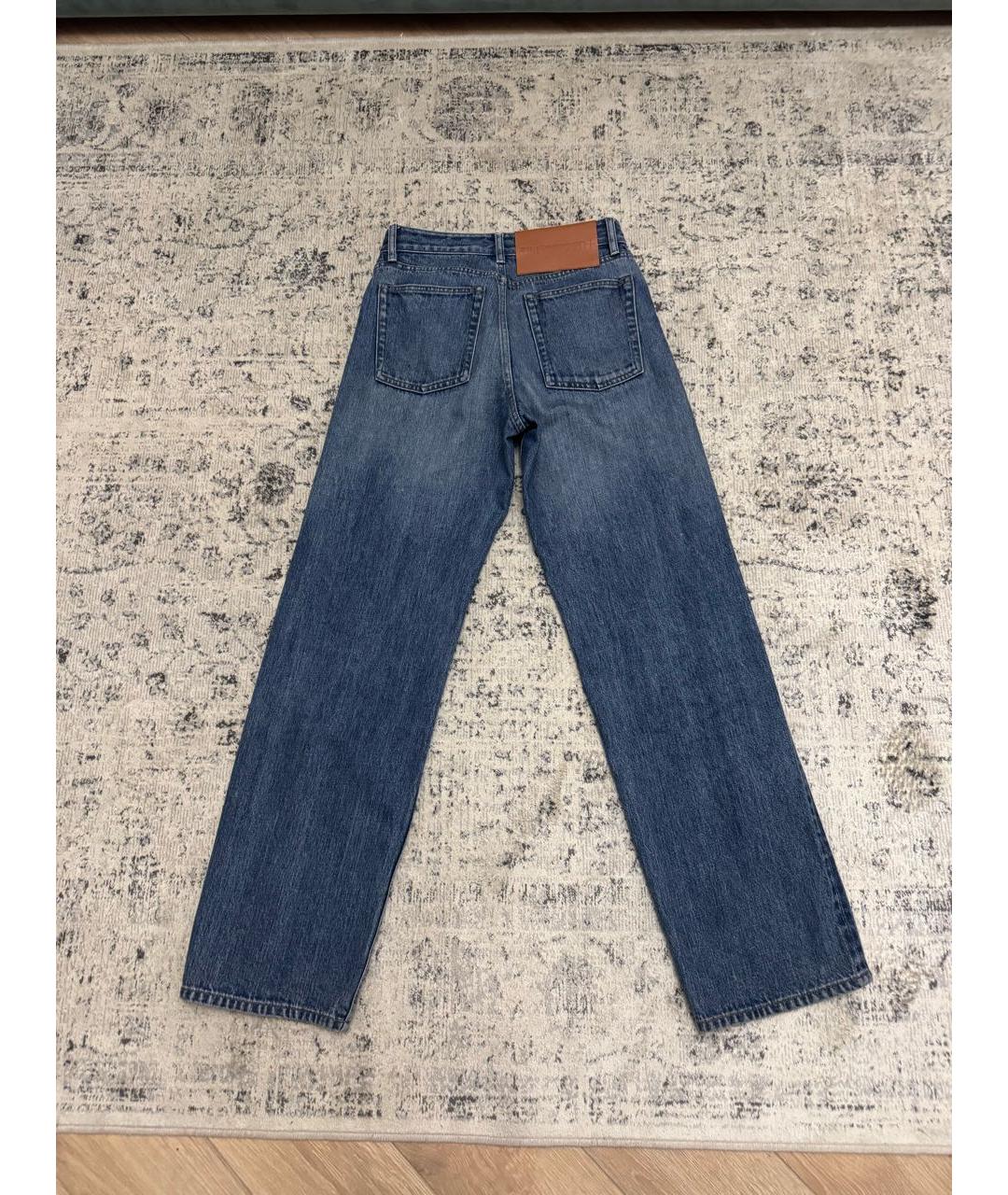 JIL SANDER Синие хлопковые прямые джинсы, фото 2