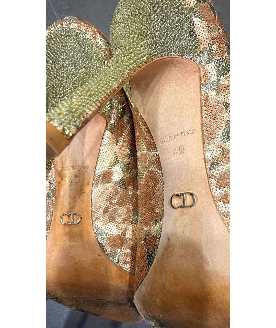 CHRISTIAN DIOR Золотые туфли, фото 8
