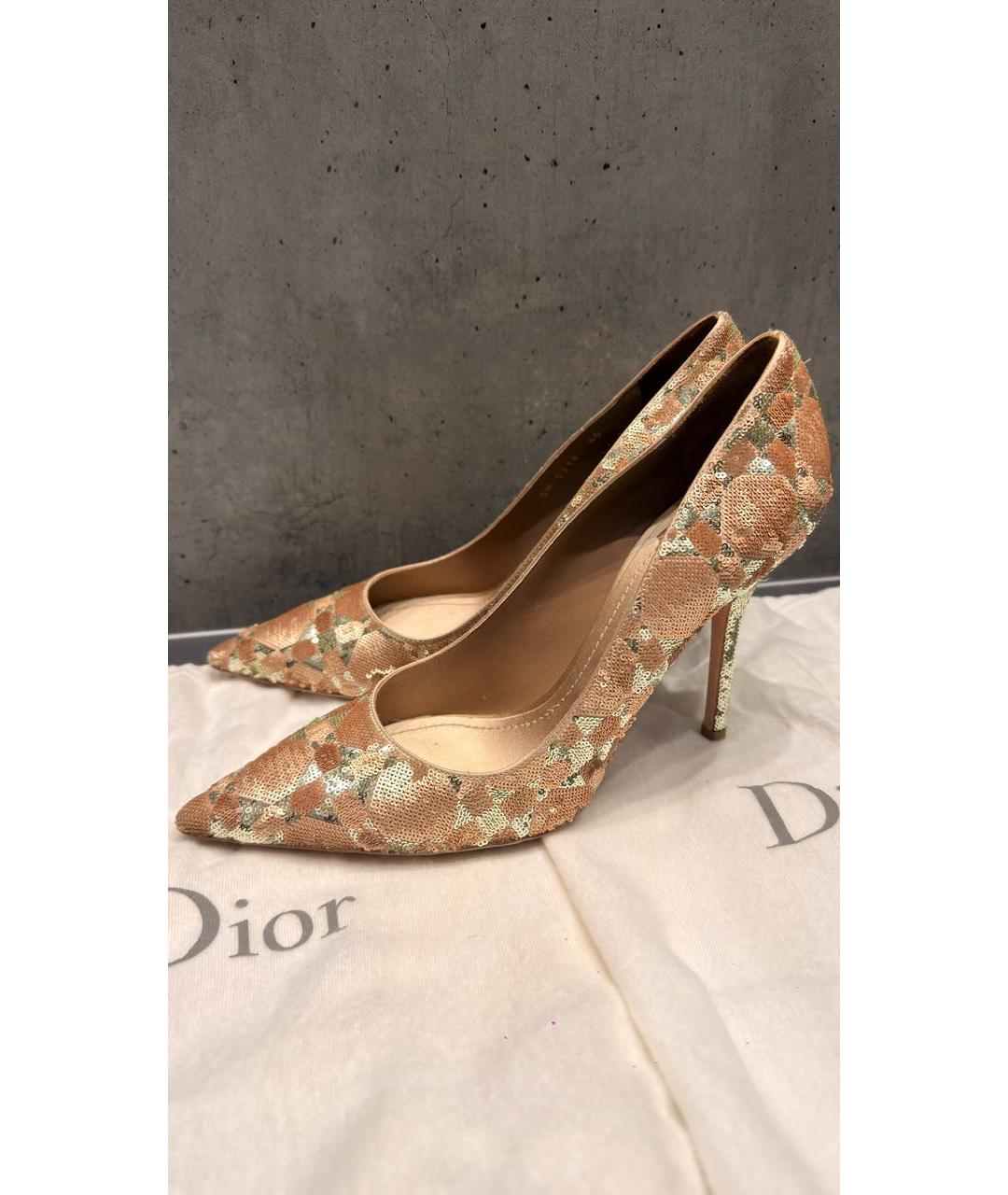 CHRISTIAN DIOR Золотые туфли, фото 9