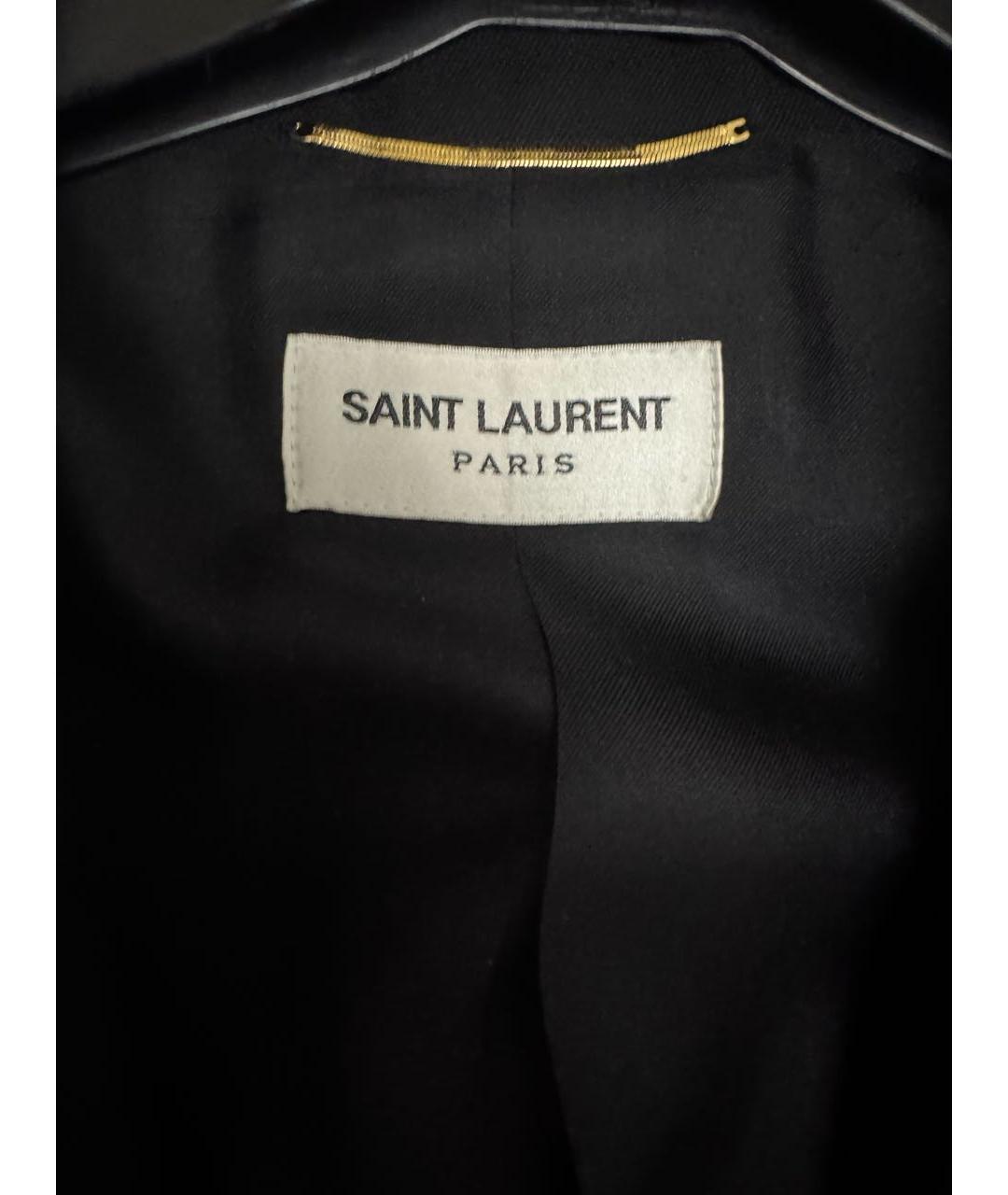 SAINT LAURENT Черный шерстяной жакет/пиджак, фото 3