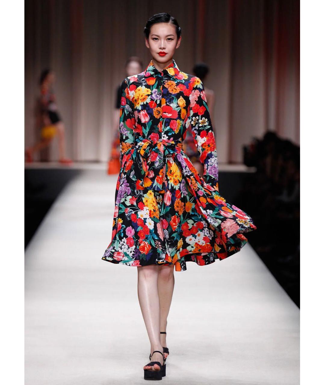 MOSCHINO Мульти шелковая блузы, фото 8
