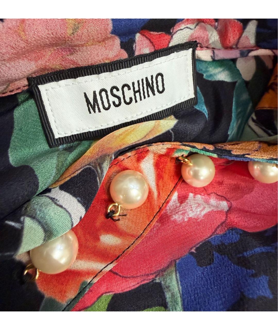 MOSCHINO Мульти шелковая блузы, фото 3