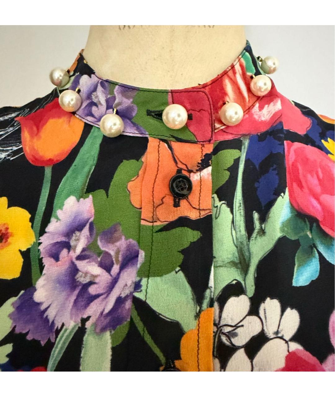 MOSCHINO Мульти шелковая блузы, фото 4