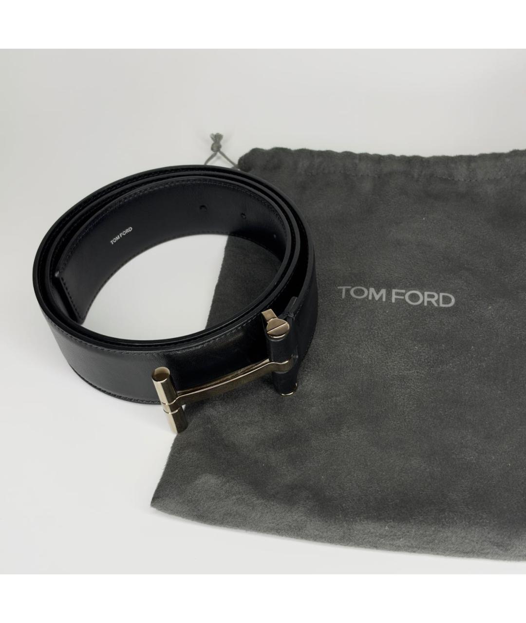 TOM FORD Черный кожаный ремень, фото 3