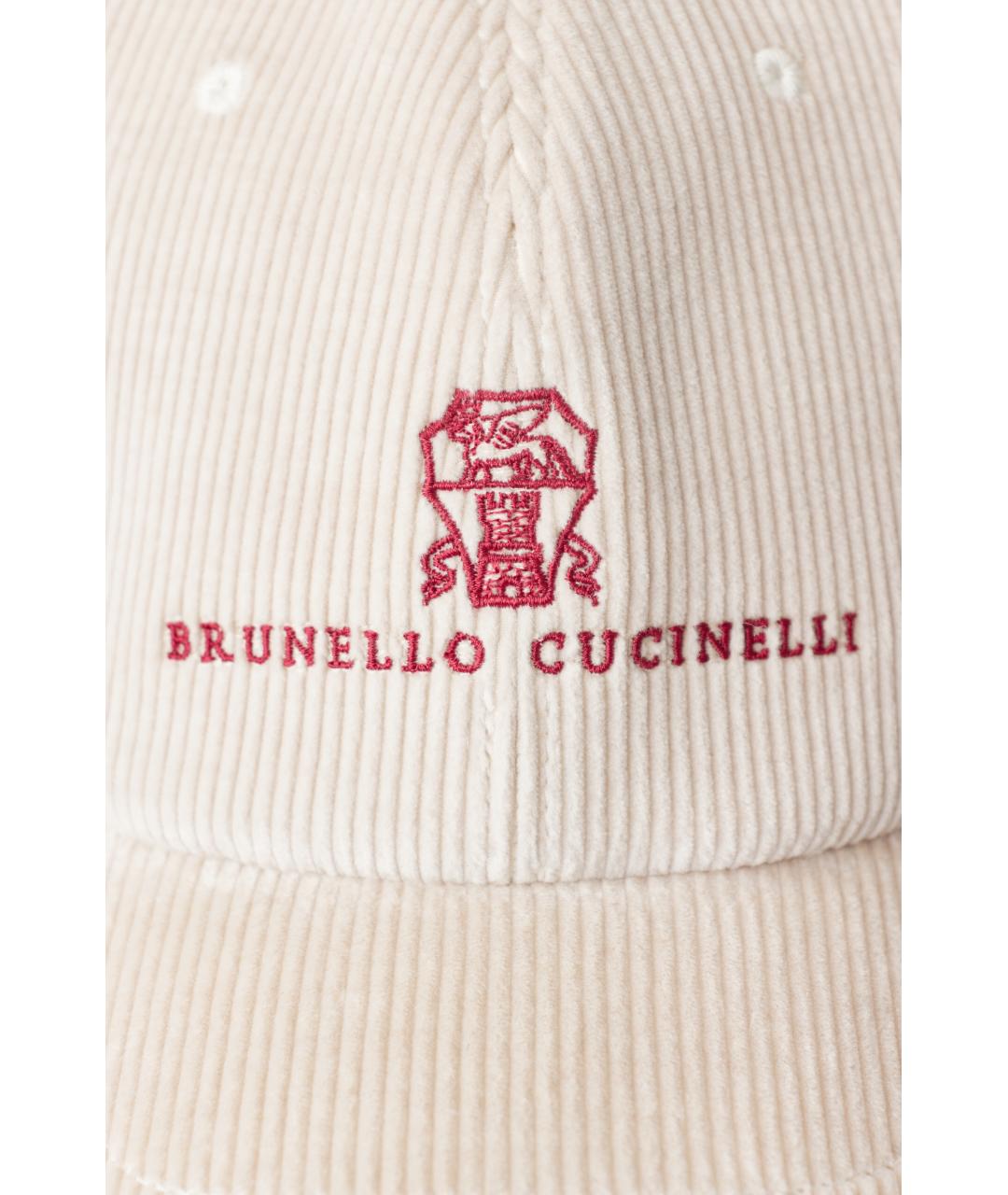 BRUNELLO CUCINELLI Бежевая хлопковая кепка/бейсболка, фото 4