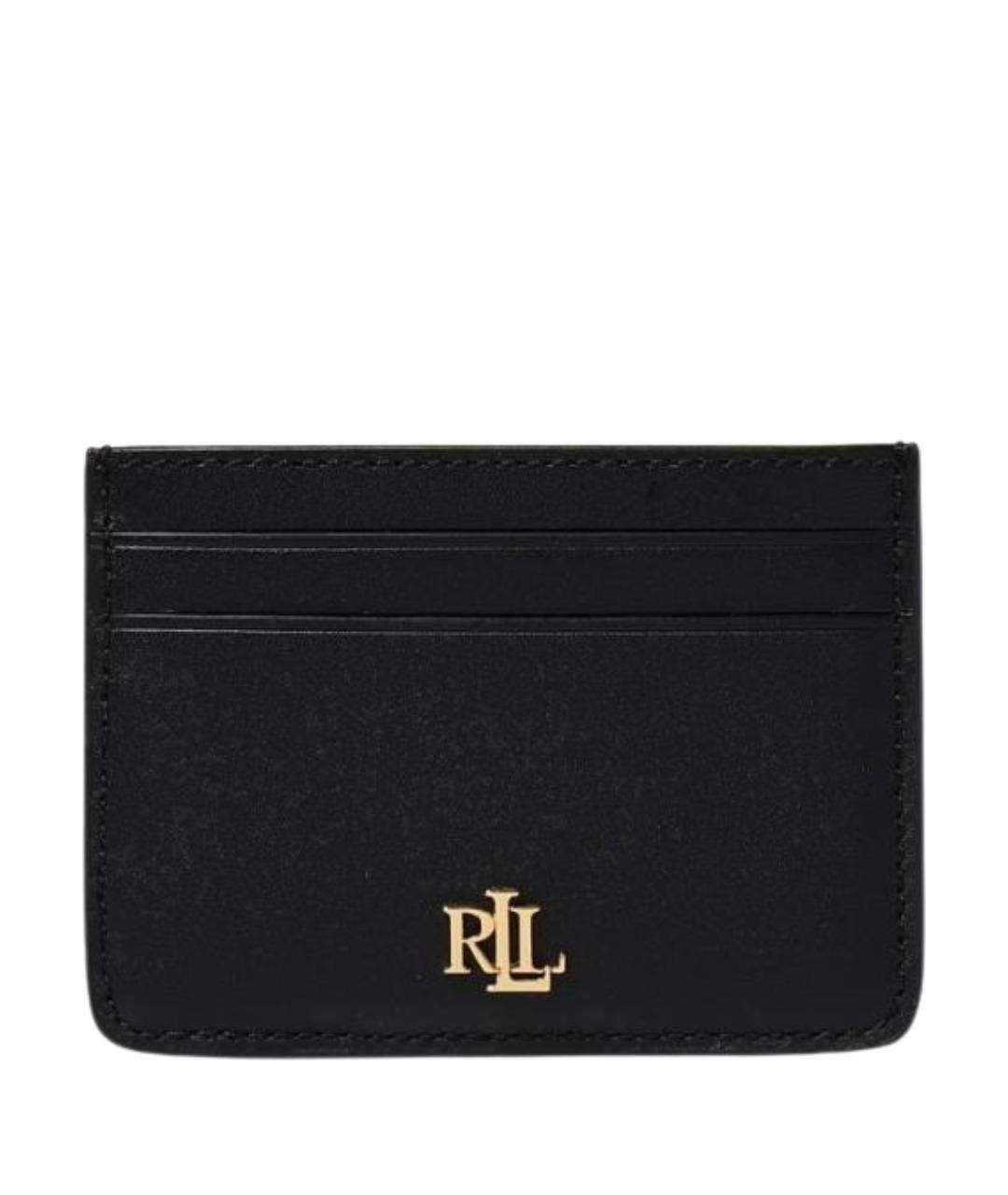 RALPH LAUREN Черный кожаный кардхолдер, фото 1
