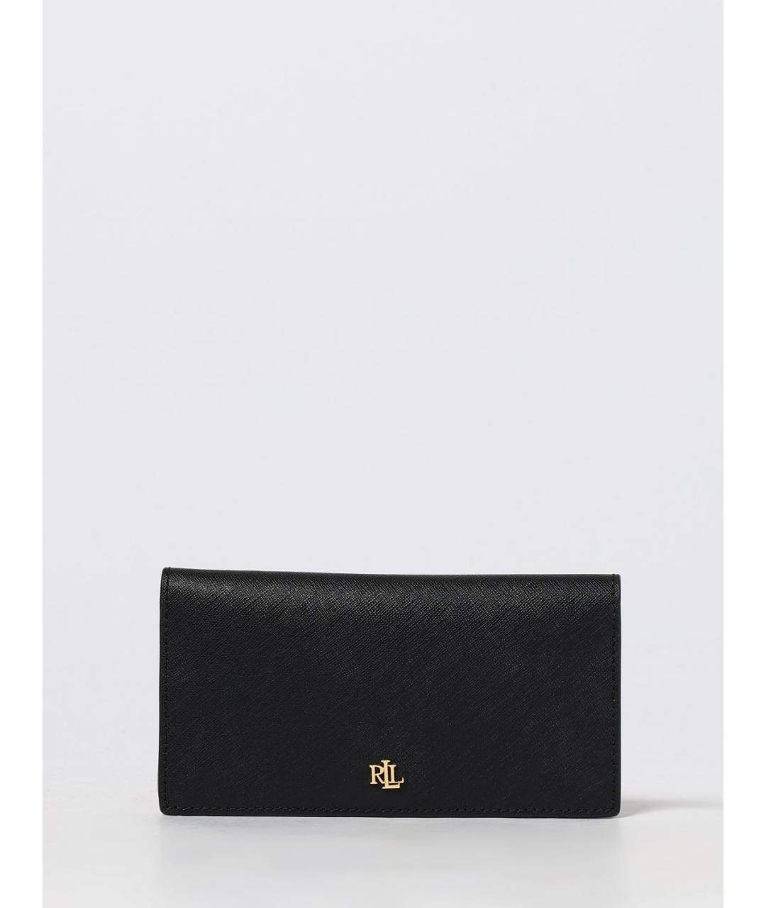 RALPH LAUREN Черный кожаный кошелек, фото 4