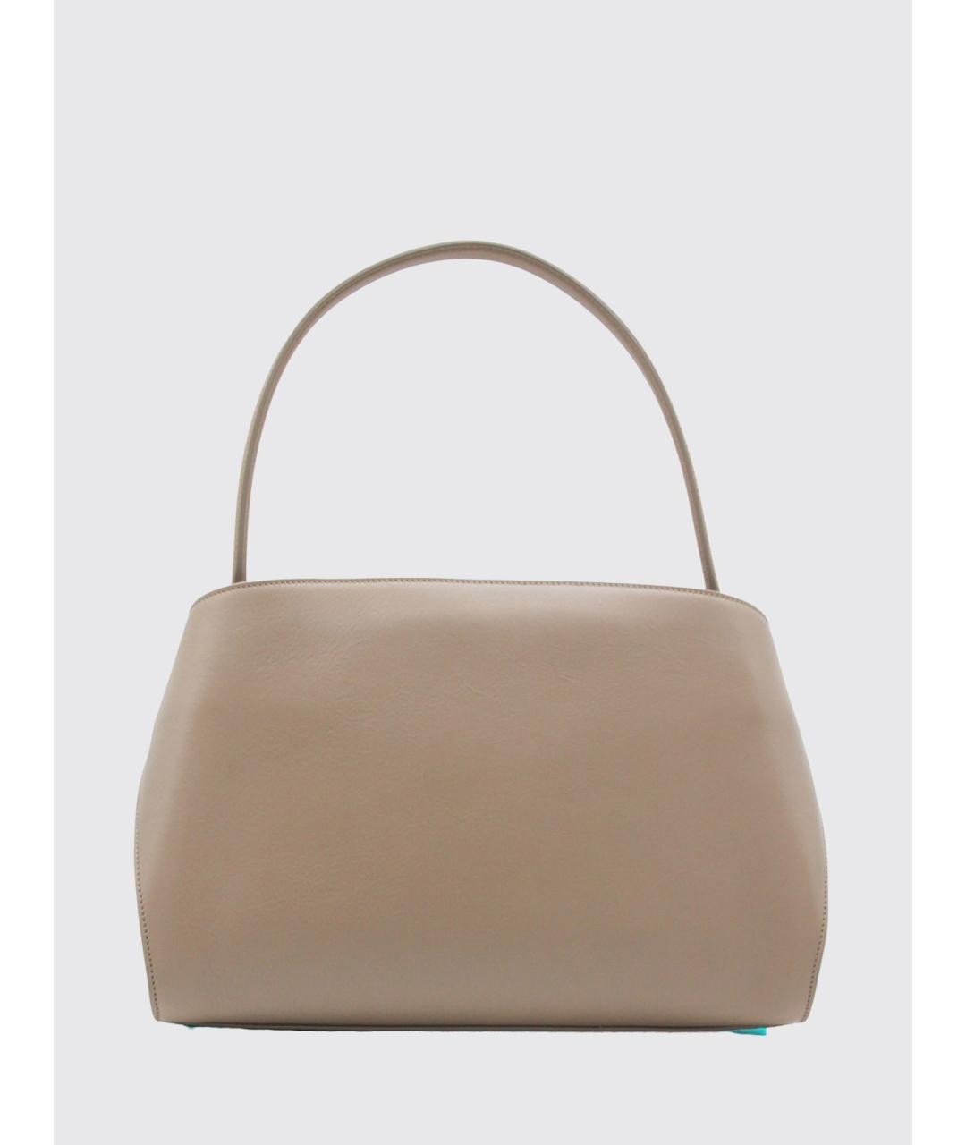 FERRAGAMO Серая кожаная сумка тоут, фото 3