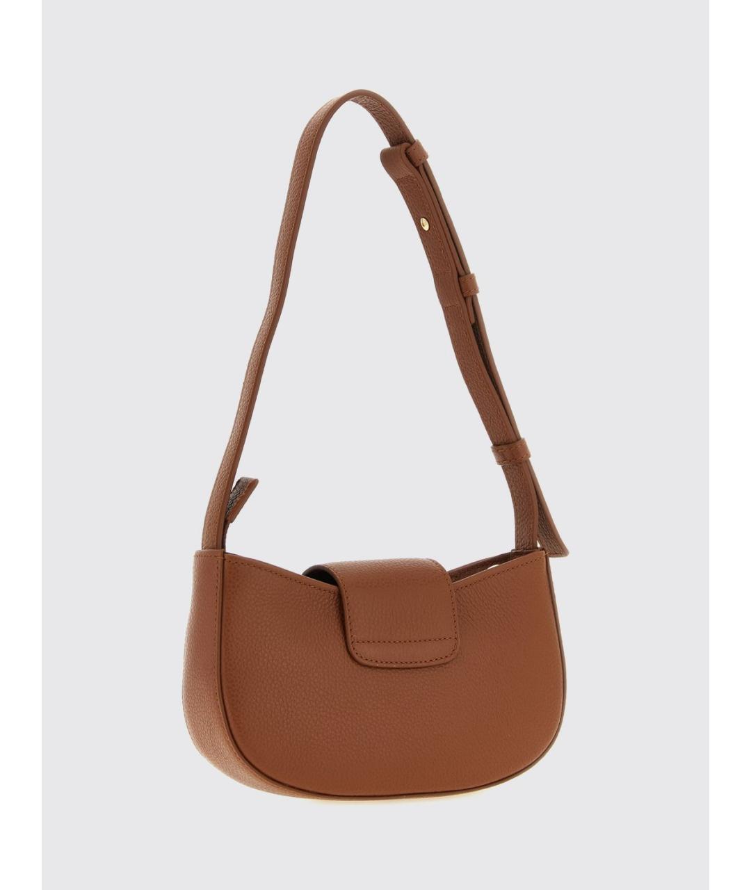 FERRAGAMO Коричневая кожаная сумка через плечо, фото 2