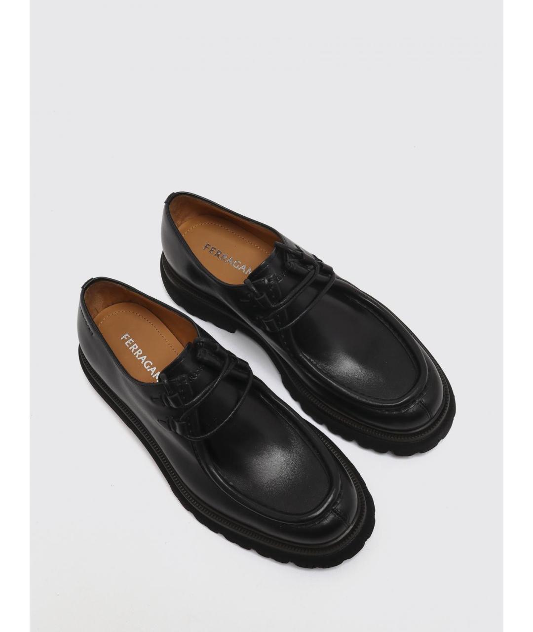 FERRAGAMO Черные кожаные туфли, фото 2
