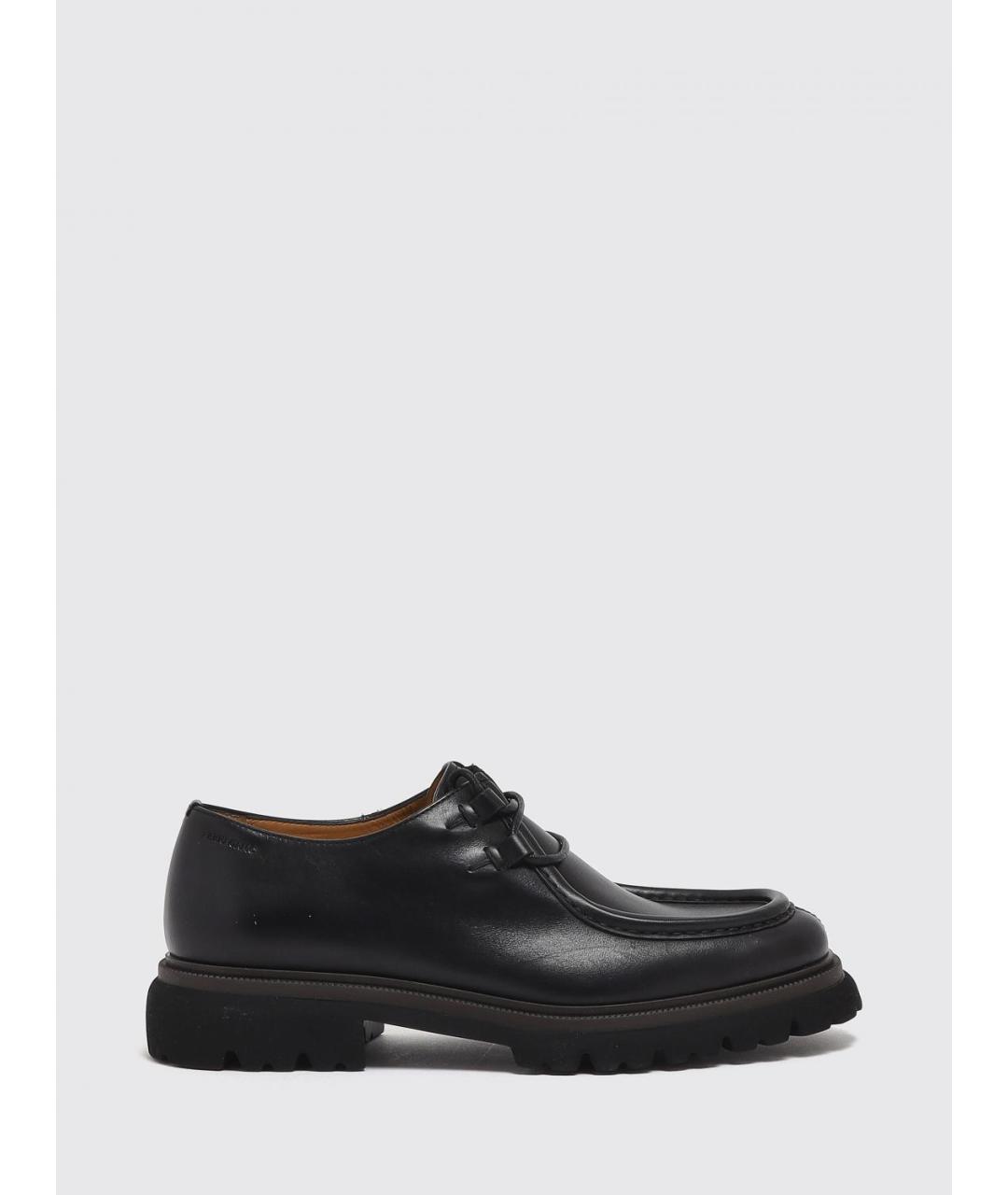 FERRAGAMO Черные кожаные туфли, фото 6