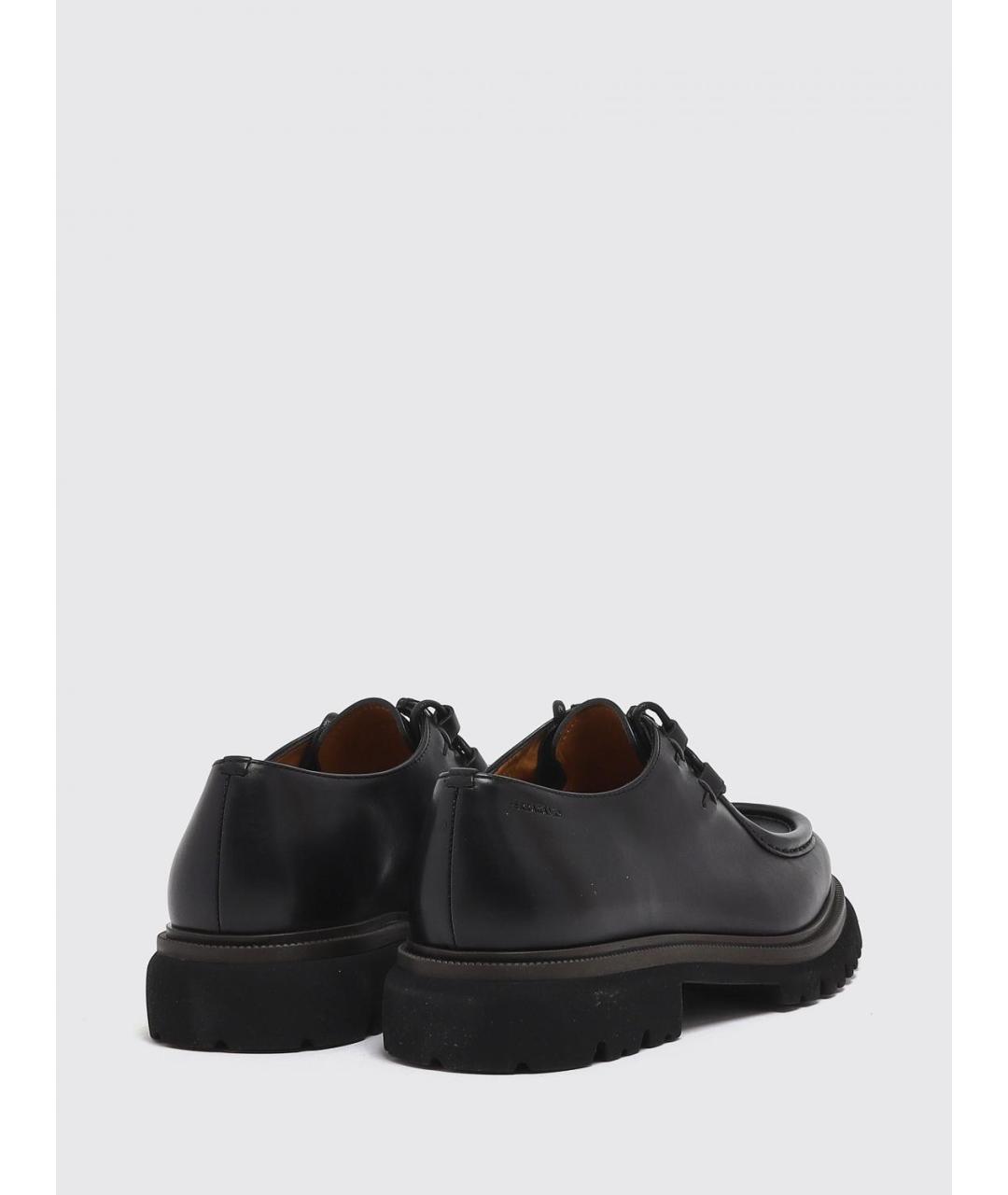 FERRAGAMO Черные кожаные туфли, фото 3
