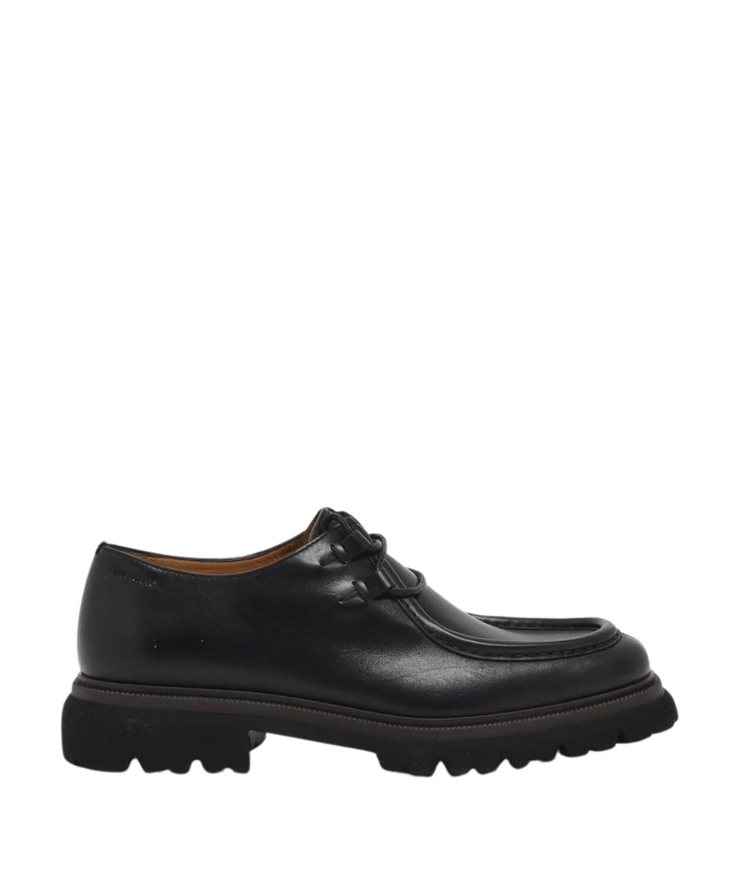 FERRAGAMO Черные кожаные туфли, фото 1