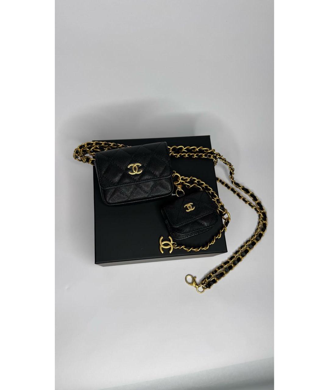 CHANEL Черный кожаный ремень, фото 4
