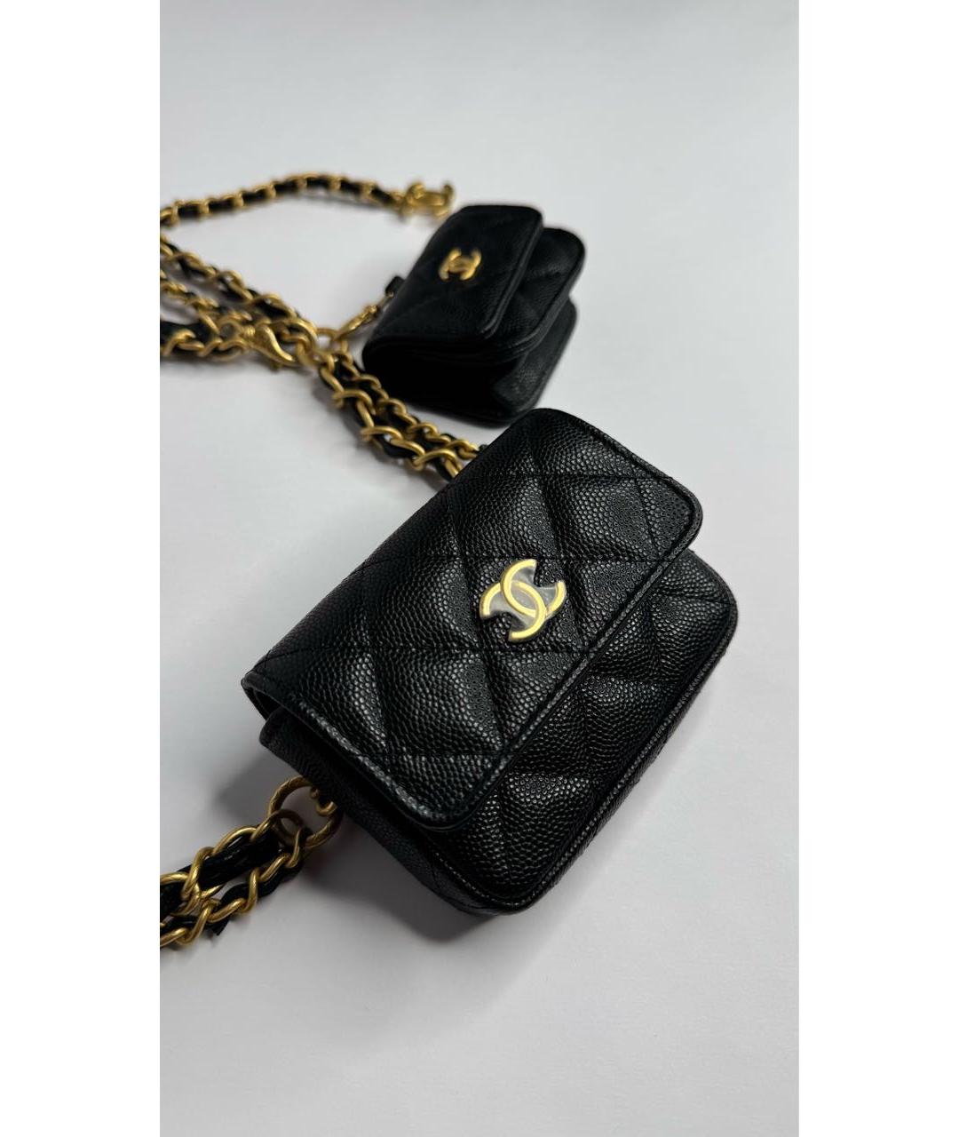 CHANEL Черный кожаный ремень, фото 2