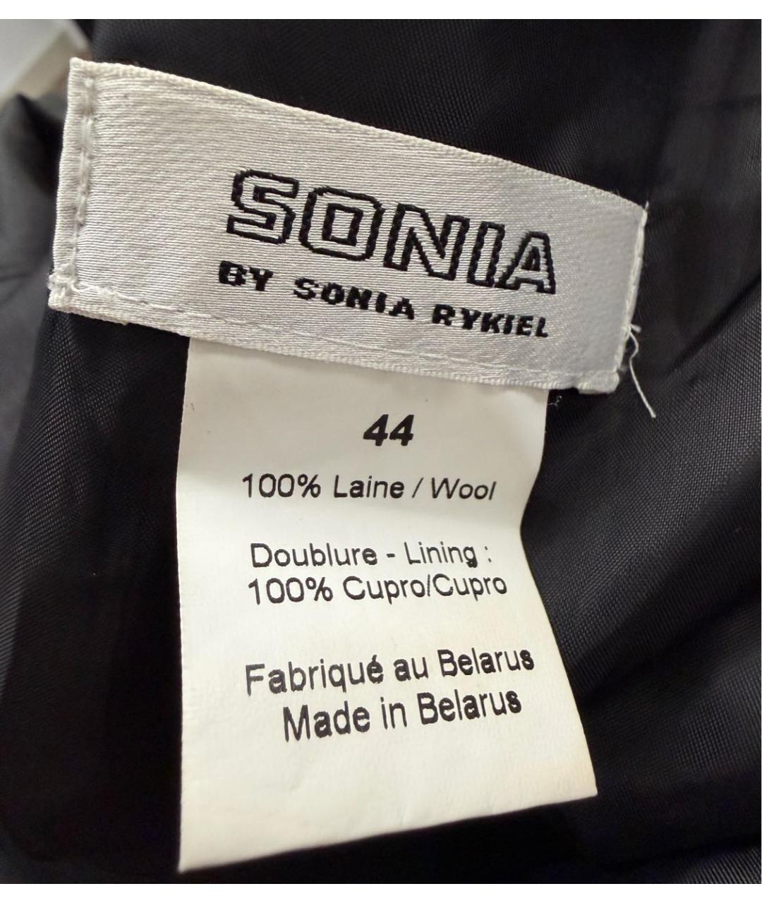 SONIA RYKIEL Черное шерстяное повседневное платье, фото 3