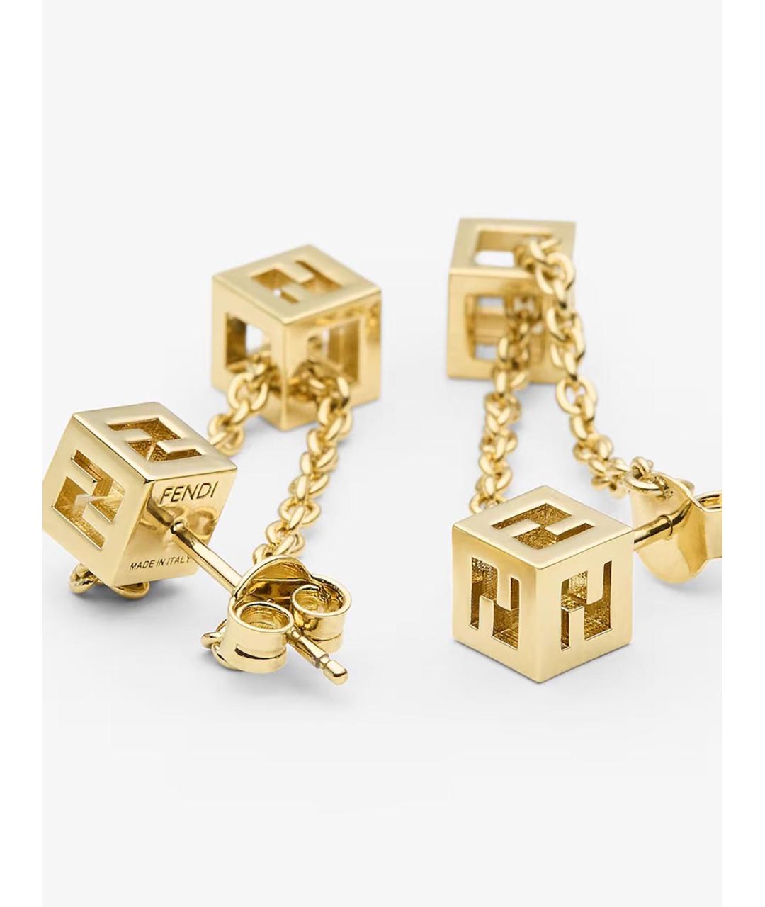 FENDI Золотые серьги, фото 2