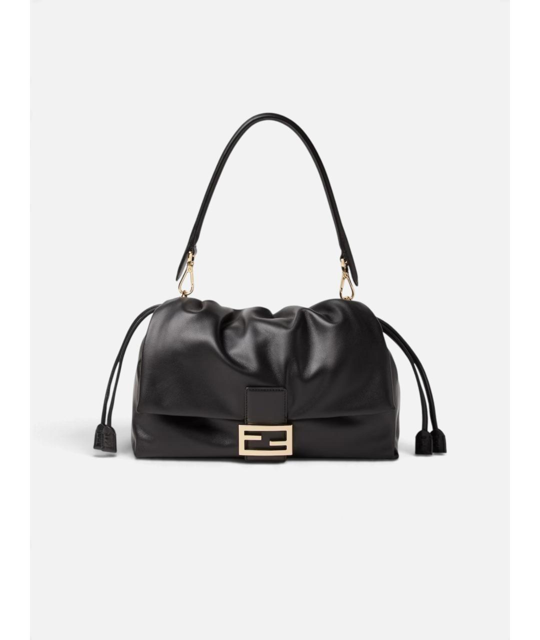 FENDI Черная кожаная сумка через плечо, фото 2