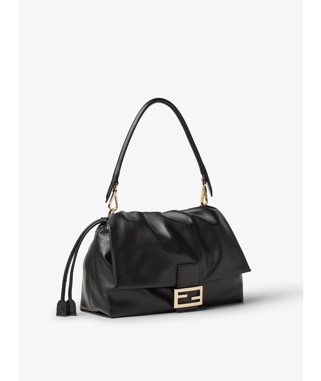 FENDI Черная кожаная сумка через плечо, фото 3