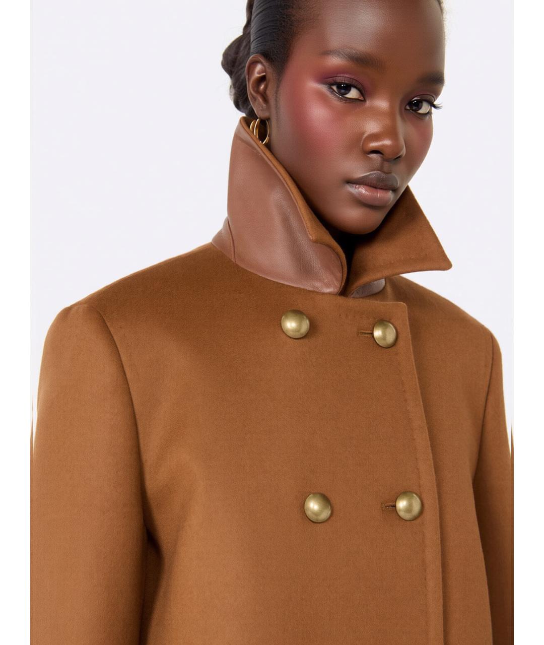 MAX MARA Коричневое шерстяное пальто, фото 5