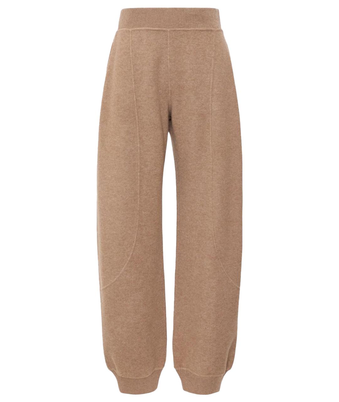 MAX MARA Бежевые шерстяные прямые брюки, фото 1
