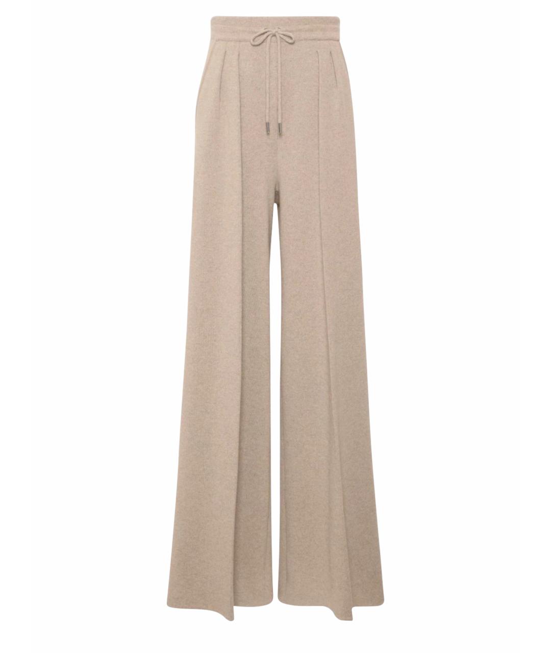 MAX MARA Бежевые шерстяные брюки широкие, фото 1