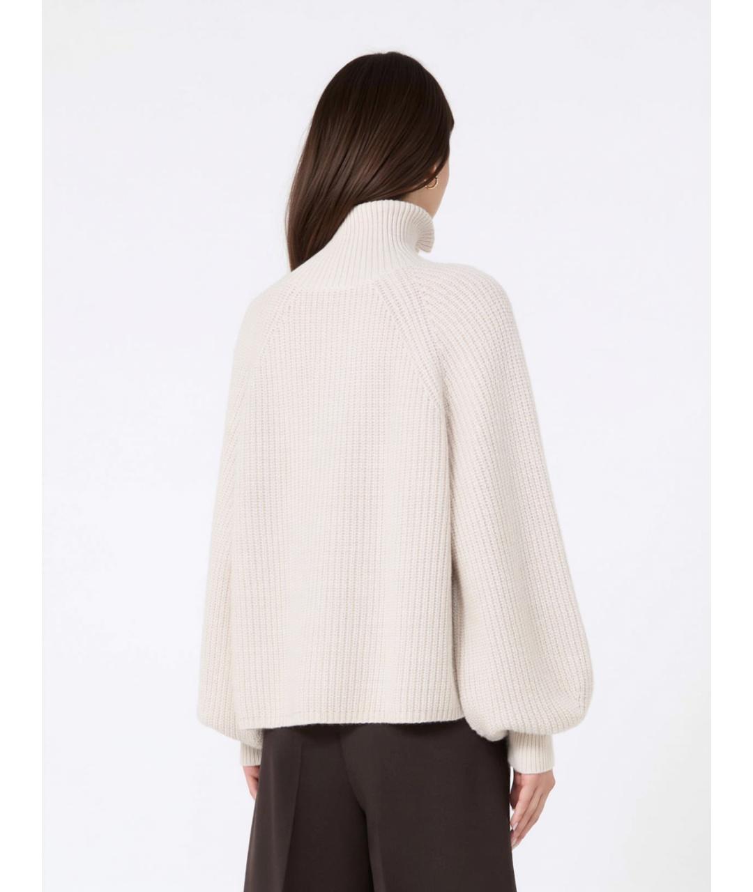 MAX MARA Бежевый шерстяной джемпер / свитер, фото 4