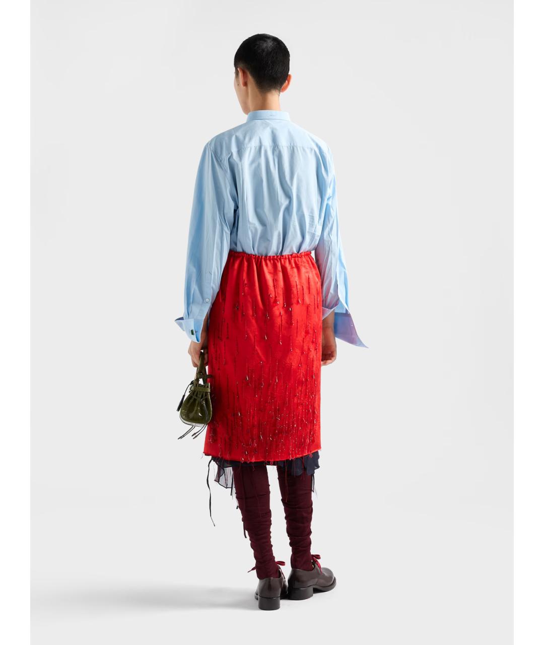 PRADA Синяя хлопковая рубашка, фото 4