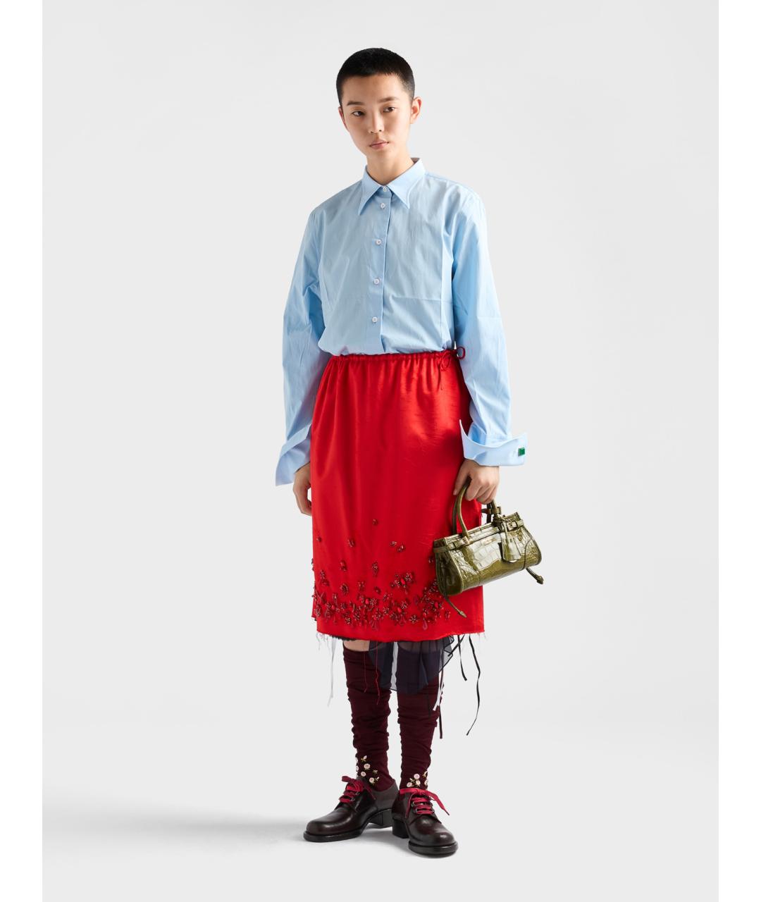 PRADA Синяя хлопковая рубашка, фото 2