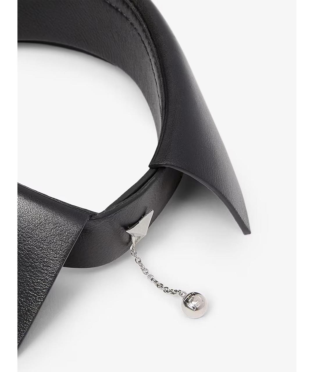 FENDI Черное кожаное колье, фото 3